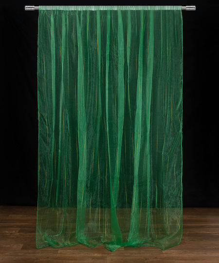 Silk Fashion Пердета И Завеси С Плик С Писалка J160 Зелен 280x300см
