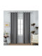 Mc Decor Κουρτίνα με Τρουκς Γκρι 140x265εκ.