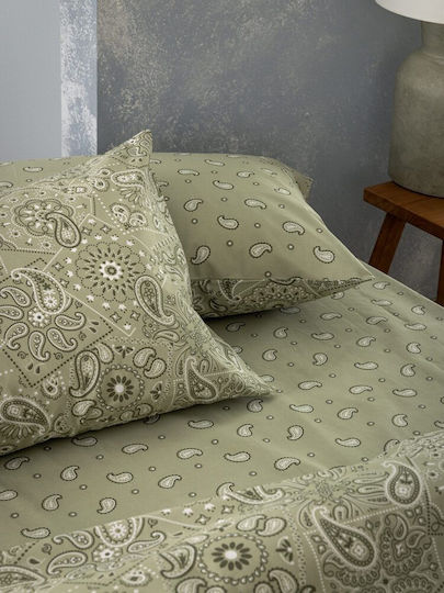 Palamaiki Fashion Life Fl6318 Set of Pillowcases with Envelope Cover Green 51x72 cm