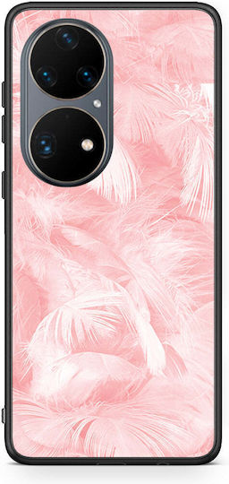 Smartfits Boho Pink Feather Huawei P50 Pro Θήκη