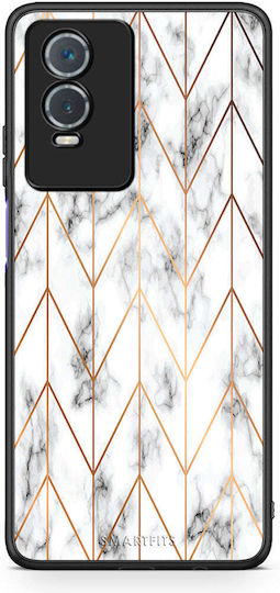 Smartfits Marble Gold Geometric Vivo Y76 5g Y76s Y74s Θήκη