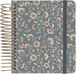 Grupo Erik Planner zilnic 2027 turcoaz cu spirală 15x17,5 cm