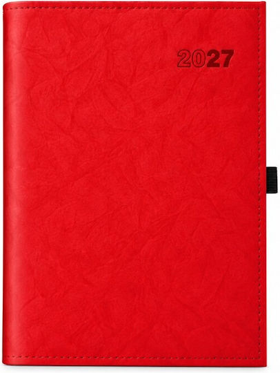 Ekdoseis Planogramma Daily Planner 2027 Red 17x24cm
