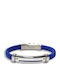 Borsari Men's Stainless Steel Bracelet Gold Plated with Diamond