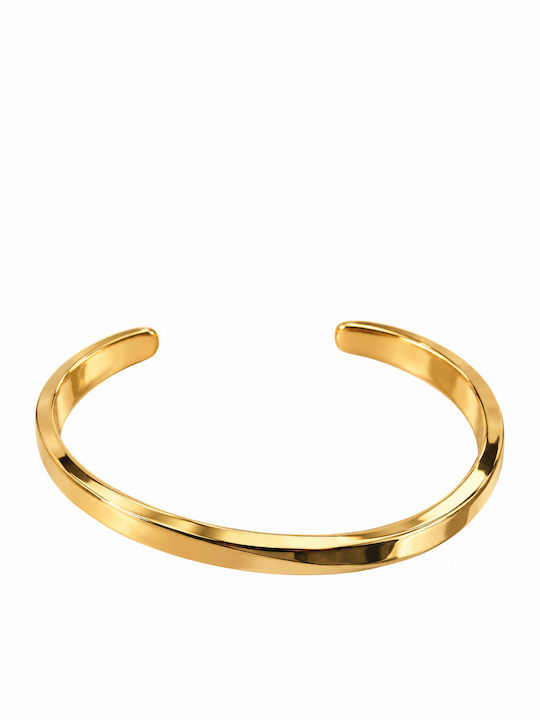 Kingleap Women's Gold-Plated Steel Cuff Bracelet