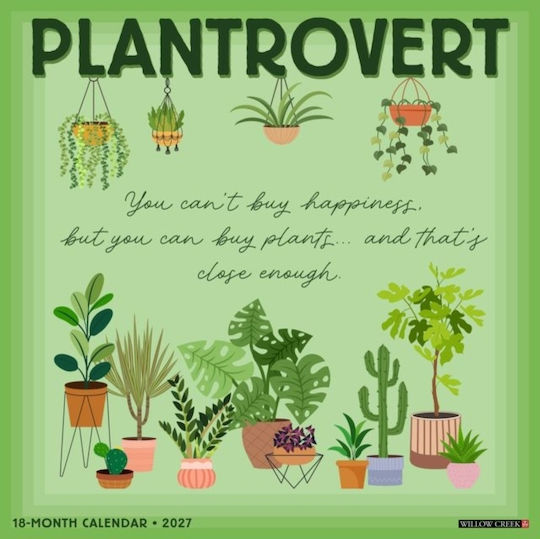 Willow Creek Press Plantrovert Calendar de Perete Zilnic 2027