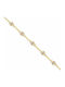 Ios Women's Silver Bracelet Gold Plated with Zircon