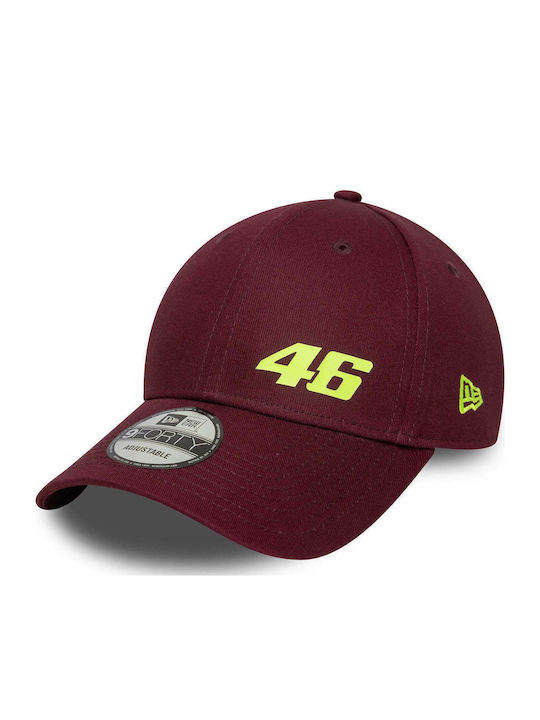 Vr46 9forty Cap Seasonal New Era #46 Burgunderrot