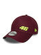 Vr46 9forty Cap Seasonal New Era #46 Burgunderrot
