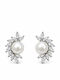 925 Silver Pearl Zircon Earrings Skcm005