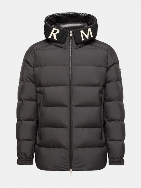 Schwarze Pufferjacke