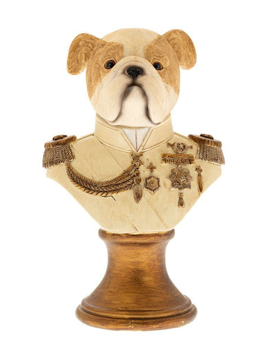 Christmas Plastic Doggy Figure Beige 23 cm High