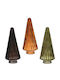 Christmas Decorative Glass Tree 19.5cm Brown