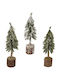 Christmas Decorative Snowy Tree 26cm (Various Designs/Colors)