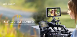 Feelworld H5 Monitor de Câmp pentru Cameră de 5,5 Inci, 12G SDI HDMI 2.0, Luminozitate Ridicată de 1200 niți, Ecran Tactil
