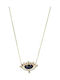 Rubini Blue Eye Necklace in 14K Gold