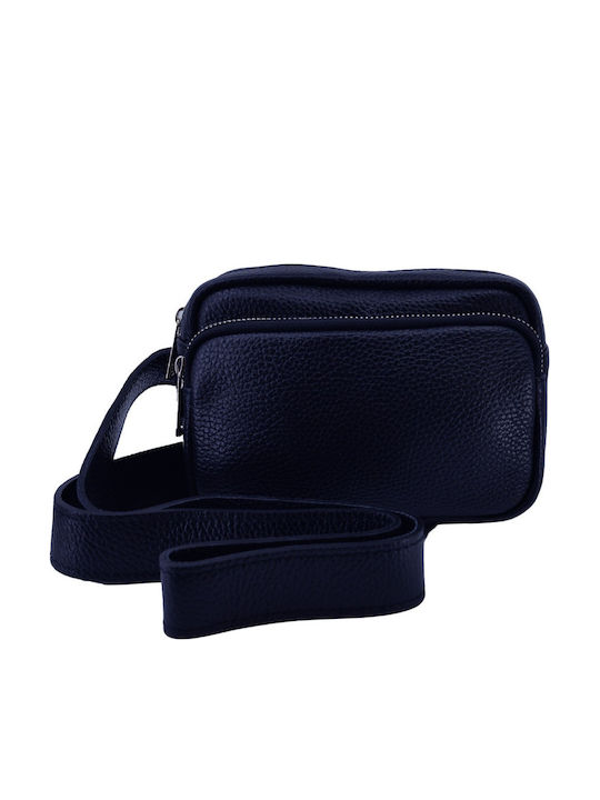 Dermatina 100 Women's Blue Leather Shoulder Bag