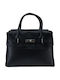 Black Leather Women's Handbag / Shoulder Bag
