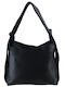 Black Leather Women's Backpack
