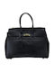Schwarze Damen-Lederhandtasche