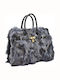 Fur Women's Tote Bag Grey-Anthracite