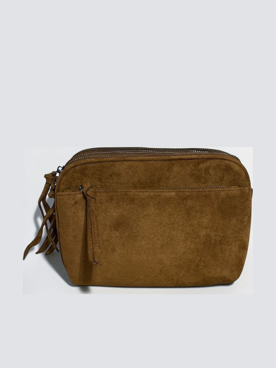 Women's Crossbody Bag Suede Brown