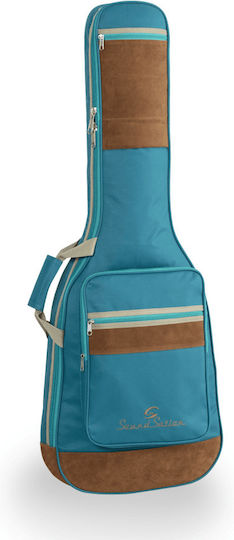 Soundsation Suede Eskb Electric Guitar Case 10mm Padding & Suede Details Blue 122x38x6cm