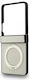 Guess Ring-Stand-Hülle mit Narbung und Logo für Samsung Galaxy Z Flip 8, Beige, Backcover