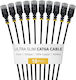 StarTech U/UTP Cat.6a (Gigabit) Ethernet Network Cable 0.15m Black 10 Pieces