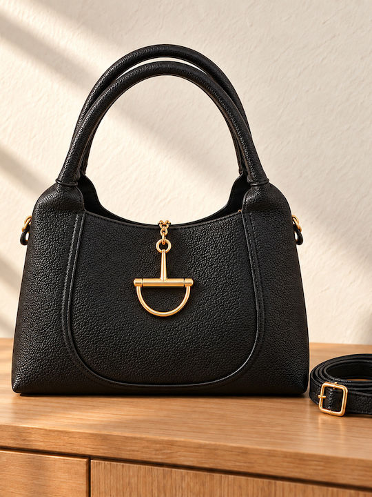 Damenhandtasche / Schultertasche Schwarz
