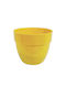 Set of 10 Pieces – Yellow Plastic Flower Pot Orchidea Nowa Ø17x15cm 09-542 Yellow