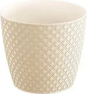 Set of 5 Pieces – Round Flower Pot Ecru Orient Ø12.8x11.2cm 10/180 Boxes 09-dor130-cy728