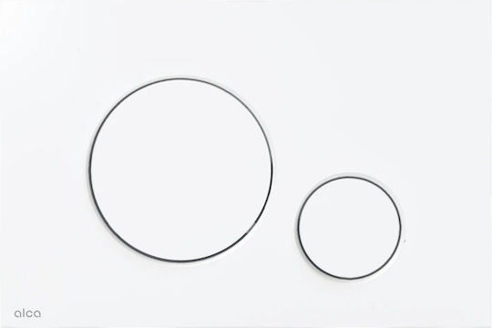 Flush Plate for Concealed Cistern Matt White 28-m676