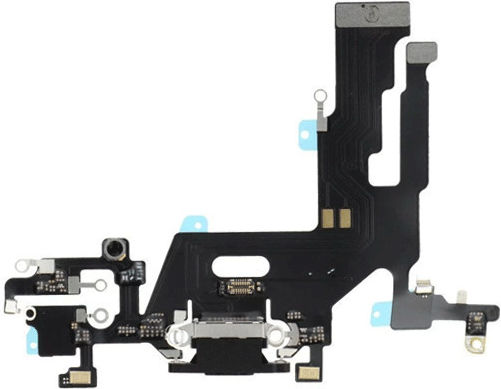 Лентов кабел за порт за зареждане на iPhone 11, Черен, Без Лого, HQ