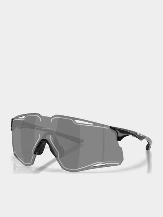 Cybr Unisex Sunglasses with Grey Horn-Rimmed Frame and Grey Lenses