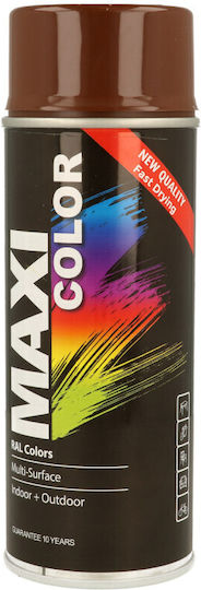 Maxi Color Lackspray RAL 8011 Nussbraun Glänzend 400 ml Metall Holz & Kunststoff