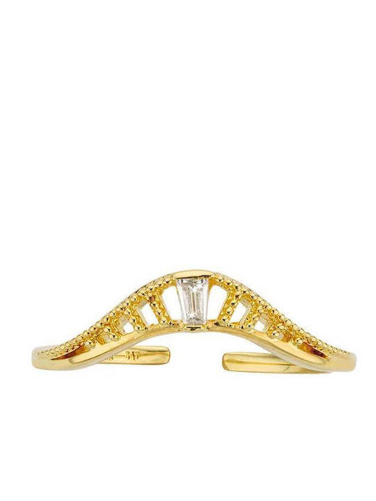 Mya-Bay Women's Ring with Stones Gold Plated