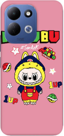 Xiaomi Redmi 17 Labubu Mario Pinkfarbene Silikon-TPU-Hülle