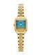 Women's Battery-Powered Watch with Gold Stainless Steel Bracelet