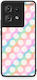 Smartfits Бял Калъф с Маргаритки за Motorola Edge 50