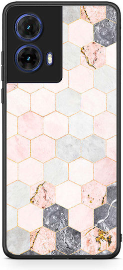 Smartfits Marble Hexagon Rosa Motorola Moto G85 Hülle
