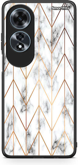 Smartfits Marble Auriu Geometric Husă Oppo A60 4G