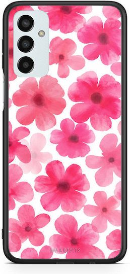 Smartfits Pink Watercolour Flowers On White Samsung Galaxy M23 F23 Hülle