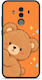 Smartfits Peekaboo Teddy On Orange Hülle für Huawei Mate 10 Pro
