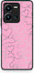 Smartfits Husă Barbed Wire Hearts On Pink Vivo Y35 5g