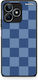 Smartfits Denim Albastru în Carouri Realme C53 Husă