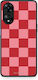 Smartfits Red Pink Striped Checks Oppo A78 5G Case