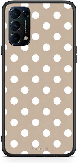 Smartfits White Polka Dots on Taupe Oppo Find X3 Lite Reno 5 5G Reno 5 4G Case