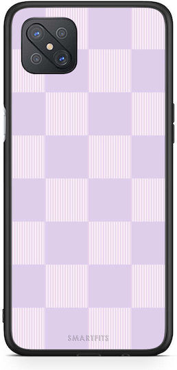 Smartfits Lilac Cream Striped Checks Oppo Reno4 Z 5g A92s Θήκη
