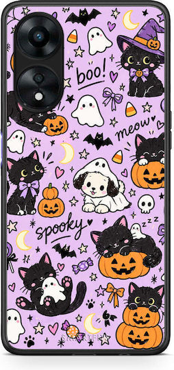 Smartfits Halloween Black Cats On Lilac Oppo A78 5G Case
